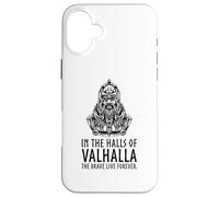 Carcasa para iPhone 16 Plus En Valhalla los Valientes Viven para Siempre - Odin Viking Mythology