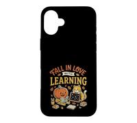 Carcasa para iPhone 16 Plus Enamórate del Maestro de Gato de Calabaza Que aprende