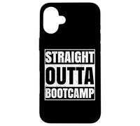 Carcasa para iPhone 16 Plus Entrenamiento Divertido Straight Outta Boot Camp