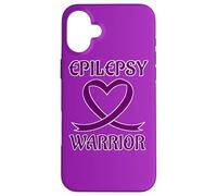 Carcasa para iPhone 16 Plus Epilepsy Warrior Purple Heart Ribbon Awareness
