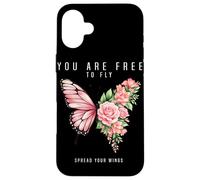 Carcasa para iPhone 16 Plus Eres Libre de Volar extiende Tus alas Mariposa