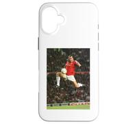 Carcasa para iPhone 16 Plus Eric Cantona Leap Copa Mundial de Fútbol del Manchester United