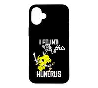 Carcasa para iPhone 16 Plus Es Curioso Que encontré Este Chiste de papá con húmero, Perro y Huesos esqueléticos