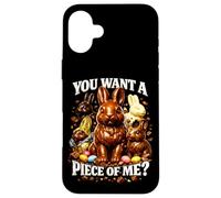 Carcasa para iPhone 16 Plus Es Gracioso el Chiste de «Quieres un Pedazo de mí» con el Conejo de Pascua y papá