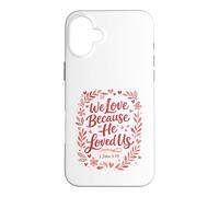 Carcasa para iPhone 16 Plus Escritura Cristiana Que Amamos Porque él Nos amó