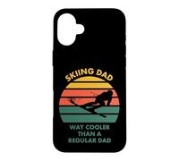 Carcasa para iPhone 16 Plus Esquiando papá para Padre Que esquís Vintage Divertido Camino Enfriador
