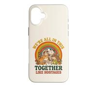 Carcasa para iPhone 16 Plus Estamos Todos Juntos como rehenes Funny Animal Retro 3