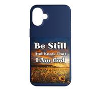 Carcasa para iPhone 16 Plus Estar quieto y Saber: Salmos Biblia edificante pacífica Cristiana