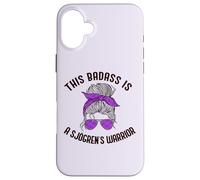 Carcasa para iPhone 16 Plus Este Badass ES UN Guerrero DE SJOGREN Purple Ribbon Meme