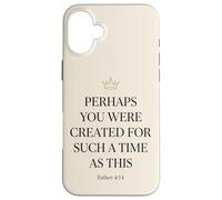 Carcasa para iPhone 16 Plus Ester 4:14 Corona Versículo de la Biblia Fe Mujeres