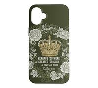Carcasa para iPhone 16 Plus Esther Verse Christian Faith Floral Crown Queen
