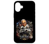 Carcasa para iPhone 16 Plus Estilo de los años 80 Papa León XIV Amante Vintage Estilo Retro Streetwear