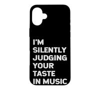 Carcasa para iPhone 16 Plus Estoy juzgando en Silencio tu Gusto en música Profesor DJ Músico
