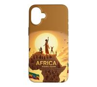 Carcasa para iPhone 16 Plus Ethiopian Flag Rasta Africa Rising Again from Ethiopia