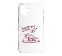 Carcasa para iPhone 16 Plus Everything Is Alright Dinosaur Asteroid Chaos Graphic Retro