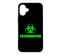 Carcasa para iPhone 16 Plus Exterminador Técnico de Control de Plagas Símbolo Cool Biohazard
