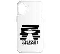 Carcasa para iPhone 16 Plus Extraterrestres Conspiración OVNI Desclasificar Alienígenas