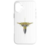 Carcasa para iPhone 16 Plus F-111 Aardvark Fighter Jet Vista Superior Aviones Militares