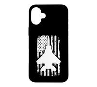 Carcasa para iPhone 16 Plus F15 Eagle US Flag Fighter Airplane Jet Plane Aircraft