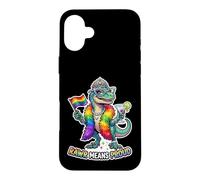 Carcasa para iPhone 16 Plus Fabuloso Rainbow Pride-o-Saurus Rex