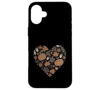Carcasa para iPhone 16 Plus Fall Pumpkin Fall Leaves Acorns Hearts Rustic Fall Autumn