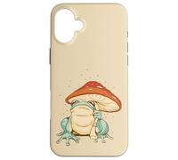 Carcasa para iPhone 16 Plus Farmcore Frog and Mushroom Umbrella Aesthetic Cottagecore