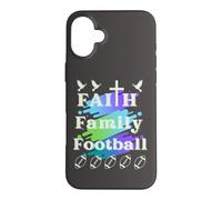 Carcasa para iPhone 16 Plus Fe, Familia, Fútbol, Diversión de otoño Ropa de Mujer Cristiana