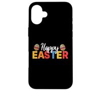 Carcasa para iPhone 16 Plus Feliz Pascua Bloque Constructor de Ladrillos Domingo de Pascua