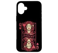 Carcasa para iPhone 16 Plus Feminista Medusa Queen of Hearts Dissent Vintage Jugando Card