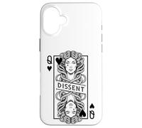 Carcasa para iPhone 16 Plus Feminista Medusa Queen of Hearts Dissent Vintage Jugando Card