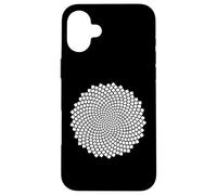 Carcasa para iPhone 16 Plus Fibonacci Girasol Semilla Espiral Sagrada Naturaleza Geometría Arte