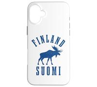 Carcasa para iPhone 16 Plus Finlandia Suomi Alce Finlandés Finlandés Sisu Vintage