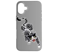 Carcasa para iPhone 16 Plus Flash de Tatuaje de Gato Irezumi