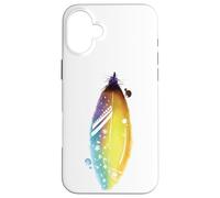 Carcasa para iPhone 16 Plus Floral Feather For Spring and Summer Cute Surf Beach Graphic