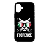 Carcasa para iPhone 16 Plus Florencia, Bandera de Italia, Gato