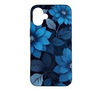 Carcasa para iPhone 16 Plus Flores Azul Oscuro Midnight Floral