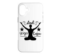 Carcasa para iPhone 16 Plus Flujo de Amanecer Sereno y Vibraciones de café de Yoga