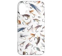 Carcasa para iPhone 16 Plus Fly Fishing Lures - Hand Painted Watercolor Illustration