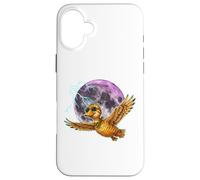 Carcasa para iPhone 16 Plus Flying Duck Moon Night Bird Cute Duck Graphics