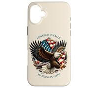 Carcasa para iPhone 16 Plus Founded and Standing in Faith Vintage Watercolor Eagle 1776