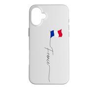 Carcasa para iPhone 16 Plus Francia, mástil de Bandera Francesa, Vintage de Francia
