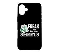 Carcasa para iPhone 16 Plus Freak In The Excel Sheets Hoja de cálculo Contable Divertida