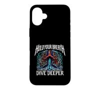 Carcasa para iPhone 16 Plus Freediver Scuba Hold Your Breath Dive Deeper
