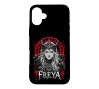 Carcasa para iPhone 16 Plus Freya Diosa Nórdica Mitología Germánica Runas Vikingas