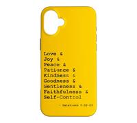 Carcasa para iPhone 16 Plus Frutas del Espíritu Palabras