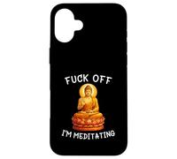 Carcasa para iPhone 16 Plus Fuck Off I'm Meditating Meditation Meme Buddha Adult Humor