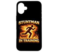 Carcasa para iPhone 16 Plus Fuego Stuntman En Acción Entrenamiento Futuro Flame Intérprete