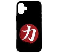 Carcasa para iPhone 16 Plus Fuerza Kanji Símbolos Japoneses Caligrafía