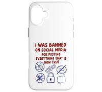 Carcasa para iPhone 16 Plus FUI Prohibido en Las Redes sociales (Declaración de teoría de la conspiración)