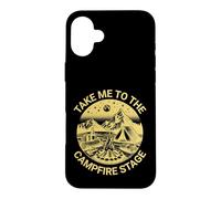 Carcasa para iPhone 16 Plus Fun Folk Music Camping Trip Take Me To The Campfire Stage
